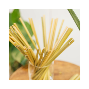 Pajita de hierba sostenible y compostable para bebidas, ideal para marcas ecológicas - Product Image 3