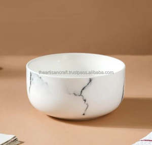 3-Piece <b>Marble</b> Tableware Bowls <b>Set</b> Creative Eco-Friendly Design for Rice Soup <b>Dinnerware</b> for Home Decor Artisan Craft Presents - Product Image 4