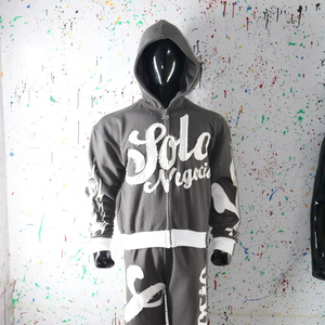 Conjunto Deportivo Personalizado para Hombre 2026, Forrado de Felpa, 300GSM, Mezcla de Algodón, Sudadera con Capucha y Pantalones Deportivos, Traje de Entrenamiento de Dos Piezas, finerthreds - Product Image 1