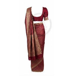 Magnifique Saree pour Femmes, Vêtement Traditionnel Élégant Drapé, Tenue Ethnique Brodée, Mode pour Mariage, Festival, Soirée - Product Image 4