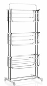Séchoir à linge mural pliable en acier inoxydable pour salle de bain, balcon, chambre et organisation domestique - Product Image 3