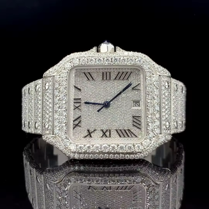 Reloj Clásico de Diseño Antiguo con Moissanita y Cuarzo, de Acero Inoxidable de Lujo con Esfera de Cristal y Correa Resistente - Product Image 3