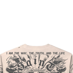 Camiseta de Manga Larga para Hombre, Estilo Urbano, Cuello Redondo, Corte Regular, con Estampado y Logotipo en la Espalda, de Algodón - Product Image 4