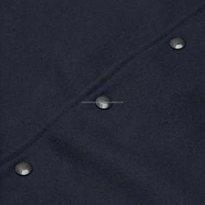 Chaqueta Universitaria de Alta Calidad para Hombre, Corte Clásico, Negra, Lana Melton, Mangas de Cuero, Estilo Universitario, Cuero Vacuno Negro - Product Image 4