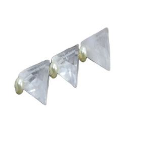 2020 populaire 9 pièces naturel glace Quartz pierres précieuses perles à facettes trillion forme perles de pierre blanche pour la fabrication de bijoux - Product Image 1