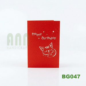 Invitaciones de Cumpleaños Tradicionales con Diseño 3D de Gato, Tarjetas de Felicitación Únicas, Impresión Offset en Papel para Año Nuevo y San Valentín - Product Image 3