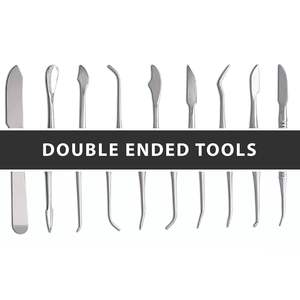 Instruments dentaires, kits dentaires, 10 pièces, acier inoxydable allemand, certifiés CE, poignée ergonomique, outils de sculpture de cire, outils dentaires manuels - Product Image 1