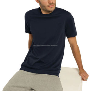 T-shirt pour homme en coton 100% de haute qualité, frais d'été, 210 g/m², vente en gros, usine, logo personnalisé, impression unie - Product Image 3