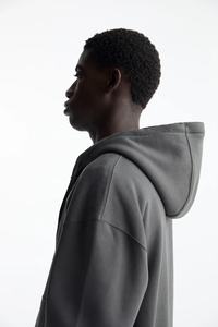 OEM Custom Heavyweight Zip <b>Hoodies</b> for Men <b>Oversized</b> Streetwear Full Zip Sweatshirt with Digital Printing Wholesale Manufacturer - Product Image 3