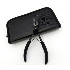Hair Extensions Tools Kit Hair Extension Long Handle <b>Plier</b> Black Colour Soft Grip <b>Pliers</b> for Hair Extensions Hair Styling Tools - Product Image 3