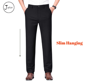 Pantalon respirant anti-rides en coton et polyester à suspension mince pour les occasions formelles - Product Image 5