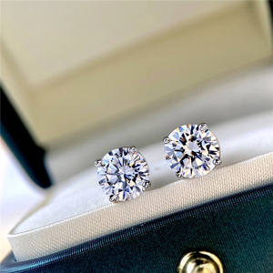Pendientes de Moissanita Clásicos en Oferta, con Plata de Ley 925 y Diseño Atemporal, Ajuste Cómodo para Mujer, Joyería de Moda - Product Image 4