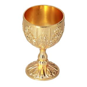 ถ้วยทองเหลืองโบราณแกะสลักลายตกแต่งอย่างหรูหรา พร้อมฐานตั้ง - Product Image 1