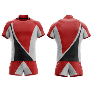 Maillot de rugby professionnel pour homme, manches courtes, personnalisé, nouveau style, entièrement sublimé, en polyester, faible MOQ - Product Image 1