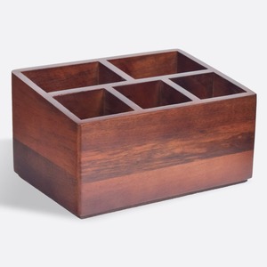 Indian Wooden Utensil <b>Storage</b> Cutlery Utensil Event Home Hotel Dinner <b>Table</b> Decorative Piece Handmade Wooden Utensil Holder - Product Image 4