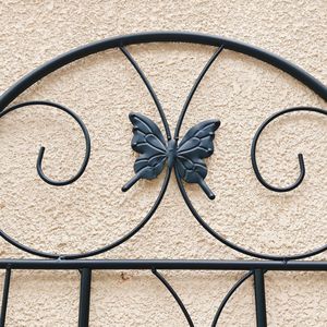 2 Pack 86.7\" X 19.7\" Black Metal Garden <b>Trellis</b> Rustproof Outdoor <b>Flower</b> Support for Climbing Plants Fence & Gate - Product Image 3