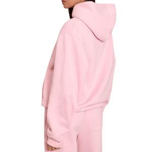 Sudadera con capucha personalizada al por mayor para mujer, ajustada, con cremallera, lisa, transpirable, de algodón y poliéster, fabricante - Product Image 3