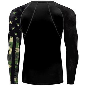 เสื้อรัดรูปแขนยาวสำหรับผู้ชาย พิมพ์ลายกราฟิก ป้องกันรังสียูวี แห้งเร็ว ขายส่ง - Product Image 4