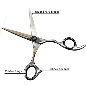 Ciseaux de coiffure professionnels de haute qualité à prix d'usine, manche intelligent, lame tranchante en acier inoxydable 4Cr13 - Product Image 3