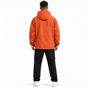 Chaqueta Anorak Personalizada para Hombre, Chaqueta Cortavientos con Capucha y Media Cremallera, Estilo Casual, Venta al Por Mayor B2B - Product Image 2