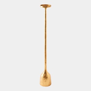 <b>Night</b> Edit Candle <b>Stand</b> Durable Home Decoration Metal Candle Holder Tall Textured Base White Candle Included - Product Image 3