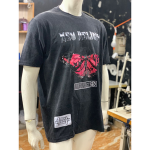 Best Quality Screen Printed Acid Wash T Shirt Casual Eco-Friendly 100% Cotton Screen Printed Acid Wash T Shirt for Streetwear - Product Image 2