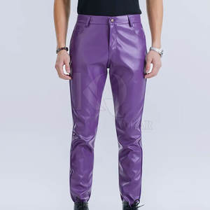 Pantalones de cuero premium para hombre, elegantes, cómodos, de cuero suave, con costuras duraderas, perfectos para uso casual y de fiesta. - Product Image 2