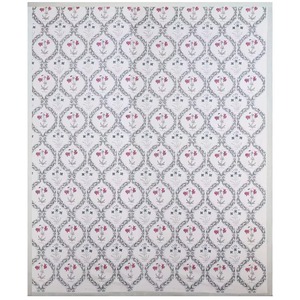 Parure de lit en coton imprimé à la main de qualité supérieure, motif floral Jaipur, couvre-lit indien avec taies d'oreiller, tailles Queen et King - Product Image 5