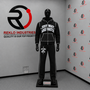 Conjunto Deportivo Personalizado Negro para Hombre, Sudadera con Capucha y Cremallera Completa, Pantalones Jogger, Ropa Deportiva Casual de Dos Piezas - Product Image 3