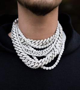 8mm 6mm 5mm 3mm Miami Cuban Link Necklace 14K Gold <b>Sterling</b> <b>Silver</b> Moissanite Iced Curb <b>Chain</b> Hip Hop <b>Mens</b> Jewelry Gift UK - Product Image 3