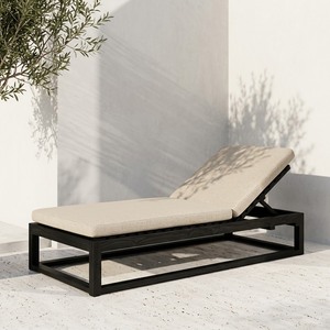 Custom Solid Teak Wood <b>Pool</b> Lounger Sun Bed Adjustable Reclining Slatted Backrest Weather Resistant Cushion Outdoor Sunbed - Product Image 2