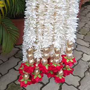 Guirlande décorative de marguerites artificielles avec pompons, style Art Déco, pour anniversaire, mariage, Mandap, scène, fête, festival, événement, maison, Diwali - Product Image 6