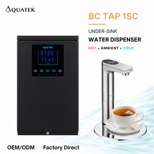 Distributeur d'eau sous évier AQUATEK BC TAP 1SC, eau chaude, tempérée et froide, commande tactile, robinet durable en acier inoxydable 340, refroidissement par air - Product Image 1