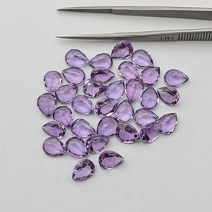 Amatista brasileña Natural de 9x11mm, corte de pera facetada, piedras preciosas sueltas pulidas a granel, amatista Premium, joyería única lista para enviar - Product Image 3