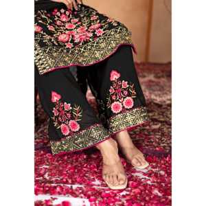 Designer Women's Party Wear <b>Set</b> Top Plazzo Dupatta with Real <b>Mirror</b> Handwork - Product Image 6