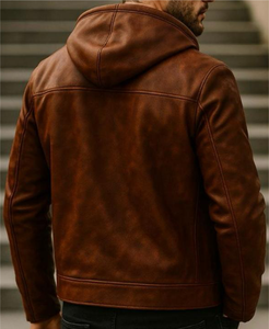 แจ็คเก็ตหนังผู้ชายดีไซน์ล่าสุด คอตั้ง มีกระเป๋าหน้า ระบายอากาศได้ดี แห้งเร็ว เหมาะสำหรับฤดูหนาว มีหลายสี สไตล์ลำลอง - Product Image 6