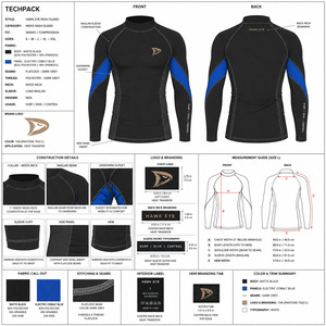 Wholesale Custom Print Breathable Polyester/Nylon Unisex Adult Jiu Jitsu MMA BJJ Rash Guard - Product Image 5