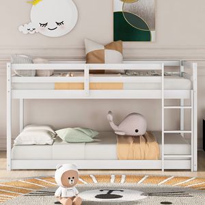Letto a castello singolo bianco con scaletta per bambini, vecchio SKU WF281727AAK/WF286602AAK - Product Image 2
