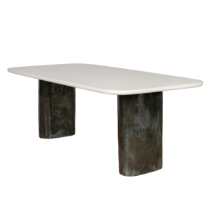 Table à manger rectangulaire minimaliste avec plateau en terrazzo et pieds en céramique, meubles de salle à manger écologiques, imperméables, modernes et stables pour hôtel - Product Image 6