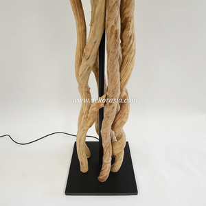 Liana Standing Lamp Decorative Exotic Style Wooden lamp for Home Interior Bedroom Living Room Hotel - Product Image 4