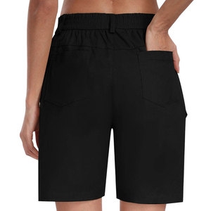 Shorts Cargo de Cintura Alta para Mujer, Verano, Casual, 100% Algodón, Estilo Casual, Múltiples Bolsillos, Cierre de Botones, Ropa Urbana - Product Image 6