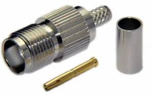 Conector Hembra N de Crimpado para Cable LMR400, Impedancia de 50 ohmios para Aplicaciones de RF - Product Image 3