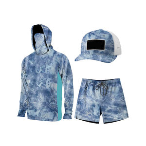 Ensemble de pêche camouflage personnalisé : Sweat à capuche à manches longues séchage rapide, short et casquette – Vêtements de sport d'extérieur - Product Image 5