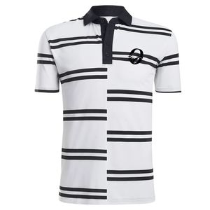 Men's <b>White</b> Black Solid Printed Breathable Quick Dry <b>Polo</b> Shirt Short Sleeve Performance Wear Comfortable Outdoor Sports Shirt - Product Image 1