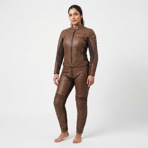 Traje de Motociclismo de 2 Piezas de Cuero Genuino Perforado para Mujer, Talla Personalizada, Transpirable, para Pista - Product Image 1