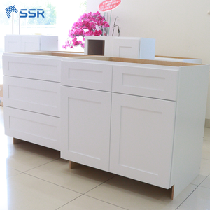 Mueble de Baño Clásico de Madera Maciza, Fácil de Montar, VSB36, Puertas Dobles, Cajones, Resistente al Agua, Cierre Suave, Ecológico - Product Image 2