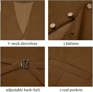 Chaleco de Cuero de Alta Calidad con Diseño Personalizado, Transpirable, Cómodo, de Secado Rápido, para Hombre, Servicio OEM - Product Image 4