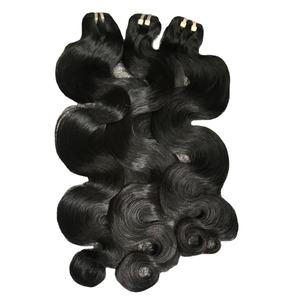 Haute Qualité Machine Double Trame Vierge Remy Extensions De Cheveux Tissage De Cheveux Permed Vietnamien Corps Vague 100gr Bundles Cuticule - Product Image 1