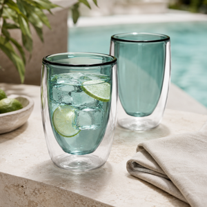 Tasse en verre borosilicate double paroi de 250 ml, faite à la main, sans plomb, isolée, pour café, thé, latte, expresso, réutilisable, en gros - Product Image 5