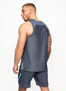 Mesh gris couleur fit sec hommes gym débardeur Polyester Slim Fit ActivewearMen Stringer gymnases musculation - Product Image 2